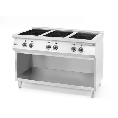 Indukční vařič se 6 varnými deskami, HENDI, 400V/25500W, 1200x700x(H)890mm | 237397